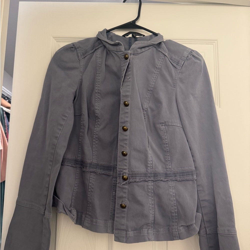 WHITE HOUSE BLACK MARKET Women's Gray-Blue Jacket